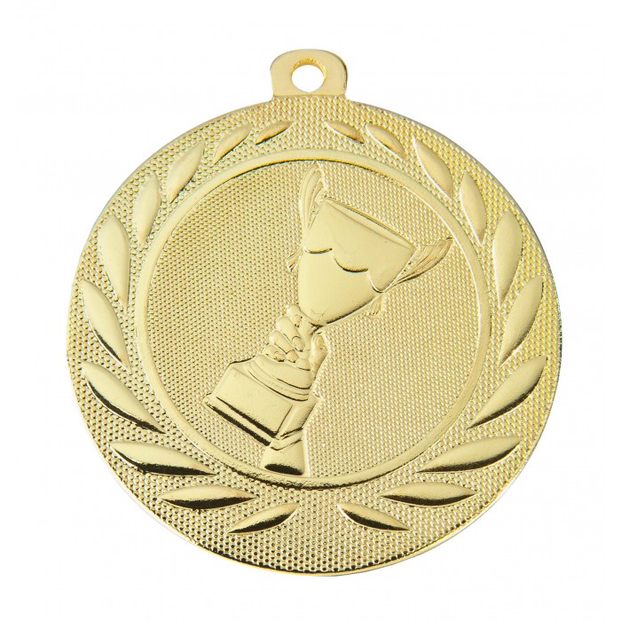 GOLD VICTORY CHAMPION 50MM MEDAL ***SPECIAL OFFER 50% OFF RIBBON PRICE***